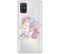 Mixroom - Coque étui en TPU silicone souple fond transparent pour ZTE Blade A72 4g (no 5g) fantaisie licorne arcaleno U1046