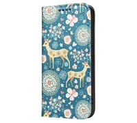 Mixroom - Étui à rabat pour Google Pixel 8A avec support en cuir synthétique fermeture magnétique portefeuille partie intérieure en TPU souple fantaisie bambi 94