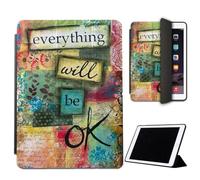 Mixroom - Étui pour iPad Air M2 Modèle 2024 11 Pouces Coque pour Apple iPad Smart Case Prottetive Pliable Support Stand Dessin Everything Will Be Ok Y388