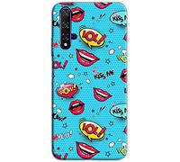 Mixroom M758 Coque en TPU silicone souple pour Huawei Nova 5T Motif bandes dessinées fond bleu ciel