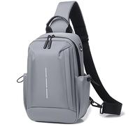 Mixroom -Sac à dos Homme Sac à dos Mono-épaule Porte-Tablette Sac Tab Sac à Bandoulière Z32 Gris pour Voyage, Cyclisme, Travail, Sport