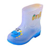 Mixte Enfant Basic Bottes Chaussures Wellies Fermeture Clair Arrière de Pluie très légères en Mousse EVA Wellington Enfants Caoutchouc pour Galoches Imperméables Semelle Antidérapante