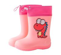 Mixte Enfant Basic Bottes Clignotant Pluie Neige Couleur Unie avec poignée Botte de Semelles Paisses Chaudes antidérapantes pour Filles et Adolescents Adultes
