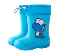 Mixte Enfant Botte de Pluie Chaussures Wellies Style Simple Bottes en Caoutchouc Wellington Enfants avec Semelles Paisses Chaudes antidérapantes Regenstiefel
