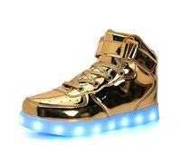 Mixte Enfants LED Chaussures de Sport 7 Changement de Couleur Chaussure de Mutilsport USB Rechargeable LED Lumineuse Baskets Mode Respirante Running Sneakers pour Garçons et Filles Cadeau 26-37EU