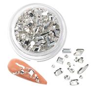 Mixte Mini Strass à Ongles Dos Plat Pierres de Cristal Perles en Métal Perle Papillon Nail Art Charms Coeur Bijoux Manucure Pour Nail Art, Maquillage Et Décoration(S-008)