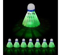 Mixte Relaxdays Volant Lumineux Set De 8 Balle Badminton Led Hxd 5 X 6 Cm Int Rieur Et Ext Rie, Blanc