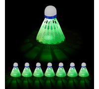 Mixte Relaxdays Volant Lumineux Set De 8 Balle Badminton Led Hxd 5 X 6 Cm Int Rieur Et Ext Rie, Blanc