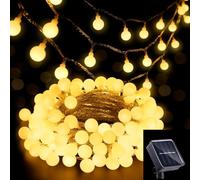 Mixtooltoys Guirlande lumineuse solaire en forme de globe - 100 LED - Étanche - 8 modes - Décoration extérieure pour jardin, terrasse, fête, mariage