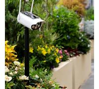 Mixtooltoys Lampe solaire d'extérieur avec détecteur de mouvement IP65, étanche, lampe de sécurité à énergie solaire, rotation à 360°, pour jardin, cour, allée, clôture, allée