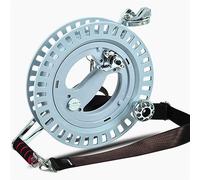 Mixtric Bobine Cerf-Volant Professionnelle 27cm, Rouleau Métallique avec Strapola D'Épaule et Support, Accessoires Cerf-Volant Extérieurs Verrouillables, pour Grands Cerf-Volants,Vert