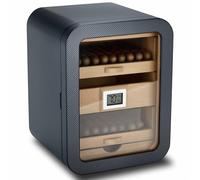 Mixtric Cave Cigares Bois CèDre avec Plateau Verre, Humidificateur, HygromèTre NuméRique et 4 Tiroirs, Peut Contenir Environ 110 Cigares, Cave Cigares pour Mari ou PèRe,Gris,WithoutSunroof