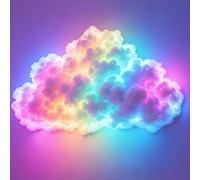 Mixtric DéCoration Lumineuse LED Nuage D'Orage à Faire Soi-MêMe, LumièRes Nuage D'Orage 3D Kit pour Plafond, Nuage D'Orage Coton Duveteux, pour Salle Jeux, Chambre ou Mur,LED200CM