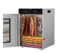 Mixtric DéShydrateur Alimentaire, SéChoir Alimentaire éLectrique Acier Inoxydable, TempéRature RéGlable et Minuterie 24 Heures, pour Viande SéChéE, Fruits, LéGumes et Friandises Chiens,L