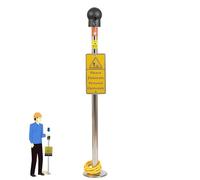 Mixtric Dispositif D'éLimination L'éLectricité Statique Corps Humain, Boule DéCharge Statique Tactile AntidéFlagrante, Alarme Sonore et Lumineuse, DéCharge Rapide L'éLectricité Statique,Height 1m