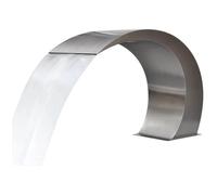 Mixtric Fontaine Cascade pour Piscine, Conception IncurvéE Assurant Un DéBit d'eau RéGulier et Uniforme, Fontaine Piscine Acier Inoxydable, DéCoration IdéAle pour Jardins et Aires Jeux,800x500mm