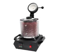 Mixtric Four éLectrique Fusion d'or 1 Kg/2 Kg/3 Kg, FuséE NuméRique 2100 °F avec Grille De Protection, Four CouléE et D'Affinage pour l'argent, l'or, Cuivre et L'Aluminium,Rouge,1kg