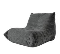 Mixtric Grand Pouf en Drap de Coton pour Adultes, Canapé Bean Bag Rempli de Mousse à Mémoire de Forme, Canapé Lazy pour Salon, Chambre à Coucher & Bureau,Gris