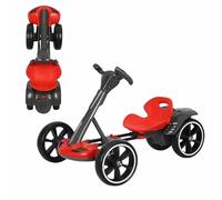 Mixtric Kart Électrique Enfant 6V pour 3 Ans, Kart de Dérive Pliable avec Marche Arrière, Siège Réglable, Musique & Lumières, Jouet à Rouler 13km/h Intérieur & Extérieur,Rouge,6V
