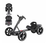 Mixtric Kart Électrique Enfant 6V pour 3 Ans, Kart de Dérive Pliable avec Marche Arrière, Siège Réglable, Musique & Lumières, Jouet à Rouler 13km/h Intérieur & Extérieur,Noir,6V