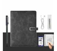Mixtric Kit D'Écriture Intelligent, Stylo Synchronisation Intelligente Bluetooth 5.0 & Carnet Numérique, Carnet Croquis Numérique pour Notes & Dessins pour Études, Bureau, Réunions,Black c