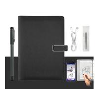 Mixtric Kit D'Écriture Intelligent, Stylo Synchronisation Intelligente Bluetooth 5.0 & Carnet Numérique, Carnet Croquis Numérique pour Notes & Dessins pour Études, Bureau, Réunions,Black a