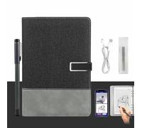 Mixtric Kit D'Écriture Intelligent, Stylo Synchronisation Intelligente Bluetooth 5.0 & Carnet Numérique, Carnet Croquis Numérique pour Notes & Dessins pour Études, Bureau, Réunions,Black d