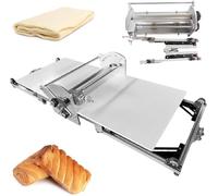 Mixtric Laminoir à PâTe Pliable, Laminoir PâTe Manuel, Acier Inoxydable, pour Boulangeries et PâTisseries, Planche Laminer éPaisseur RéGlable,Type300