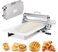 Mixtric Laminoir Croissants, Laminoir PâTe Professionnel, éPaisseur PâTe RéGlable, INOX, Laminoir PâTe Table pour Croissants, Fondant, Pizza et PâTisserie,Type300