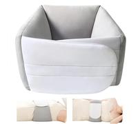 Mixtric Oreiller Soutien Lombaire Ajustable 360°, Coussin Soutien Lombaire pour Sommeil Profond, Soutien Dorsal, Protection Lombaire Creuse, pour Position AllongéE Plat ou sur CôTé,Gris