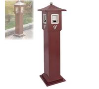 Mixtric Poubelle ExtéRieure, Poubelle Commerciale, Poubelle sur Pied, Grand Conteneur à DéChets, pour CaféTéRias, Bureaux, Terrasses, Jardins, Pubs, Clubs et Garages,Rouge