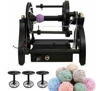Mixtric Roue Fil Électrique, Machine Bobinage Fil Miniature Domestique, Kit Roue Fil, Filage Laine et Poils Chien, Réglage Vitesse sans Palier, Commutation Sens Avant et Arrière,Noir