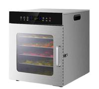 Mixtric SéChage Aliments, SéChoir à Fruits, DéShydrateur en Acier Inoxydable, pour DéShydrater Fruits, Minuterie et TempéRature RéGlables, SéChage Aliments à 360°,M