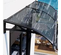 Mixtric Store FenêTre pour Porte D'EntréE, Store Terrasse ExtéRieur avec Support en Alliage D'Aluminium RevêTement en Polycarbonate, Auvent De Porte D'EntréE Facile à Installer,D,80x270cm/32x106in