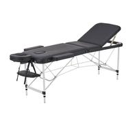 Mixtric Table De Massage Portable, Table De Tatouage Pliable Et LéGèRe (12 Kg) en 2 Parties Table De Massage pour Soins du Visage Cadre en Aluminium Robuste Et RéGlable en Hauteur