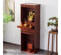 Mixtric Table MéDitation Chinoise, Meuble avec Tiroir, Table PrièRe, Table MéDitation à Deux Niveaux, pour PrièRes et Culte, pour Salons, Sanctuaires et Temples,Rouge,172x38x37cm