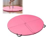 Mixtric Tapis Chute Portable pour Pole Dance en Mousse Epe, Tapis Chute Rond Pliable avec PoignéEs Transport, Coussin SéCurité pour EntraîNement Danse, Gym et Yoga,120 * 3cm
