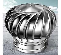 Mixtric Ventilateur Toiture Turbine, Chapeau CheminéE Acier Inoxydable, Chapeau Ventilation Turbine Rotative, Grille D'éVacuation FuméEs Rotative Ronde Toiture, Rotation Automatique,110mm/4.3in