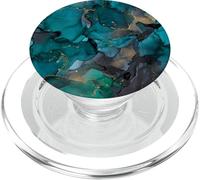 Mixture of Dark Green and Black Colors with Gold Accents PopSockets PopGrip pour MagSafe