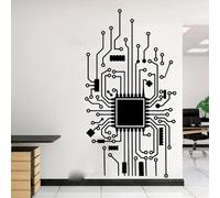 MIXUEXUNLU Grand circuit imprimé vertical g utocollant mural bureau ingénieur en informatique technologie CPU il sticker mural bureau décoratif sticker mural