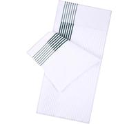 Mixweer Grande serviette de golf Caddy 55,9 x 106,7 cm en coton doux pour homme, amateurs de golf, cadeaux de Noël (blanc avec rayures vertes)