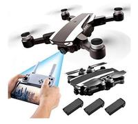 MiXXAR Drone GPS 5G WiFi Pliable Professionnel 4K HD Double caméra Drones à Moteur sans balais Stabilier, Drone pour Adulte avec 3 Batteries