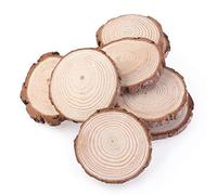 Miya® Lot de 15 rondelles en bois rondes 4-5 cm pour bricolage artisanal mariage