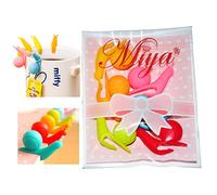 Miya® Ravissant lot de 6 escargots pour support sachets de thé, décoration pour tasse et verre, aide à différencier les tasses, Couleurs acidulées