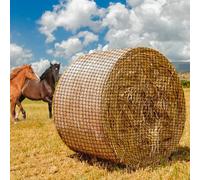 MIYABALA Filet à foin rond pour chevaux, 1,5 x 1,5 m, sans nœuds, alimentation lente pour bétail, grand filet à foin pour chevaux, bétail, moutons, ânes dans les fermes et les pâturages