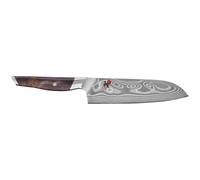 MIYABI IKI Santoku 18 cm, Noir brun, Tranchant lisse