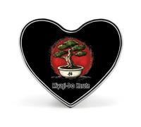Miyagi-Do Karate Bonsai Tree Brooch Pins Heart Badge Collar Lapel Pins Dress Coat Accessories for Women Men