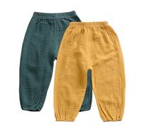 Miyanuby Pantalons Bébé Garçon, Enfants Bébé Fille Garçon Coton Culotte Bouffante Bloomers Ample Jogging Sport Décontracté de Pantalons 1-5 Ans