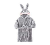 Miyanuby Peignoir de Bain pour Enfant Bébé Garçon/Fille à Capuche, Hiver Mignon Animal Doux Chaud Polaire Robe de Chambre/Pyjamas 1-7 Ans