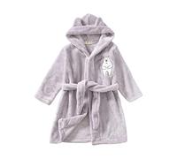 Miyanuby Peignoir de Bain pour Enfant Bébé Garçon/Fille à Capuche, Hiver Mignon Animal Doux Chaud Polaire Robe de Chambre/Pyjamas 1-7 Ans